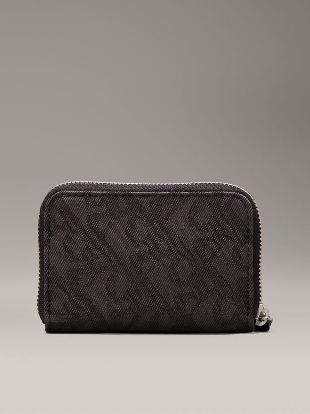 Logo Jacquard Zip Around Wallet