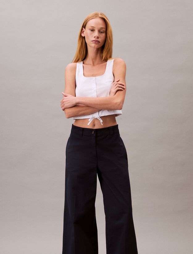 Relaxed Straight Chino Trousers