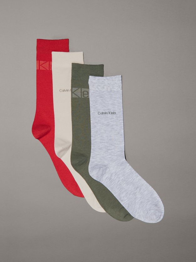 4 Pack Crew Socks