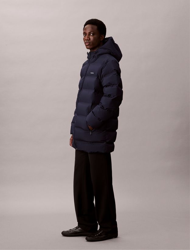 Channelled Down Puffer Coat