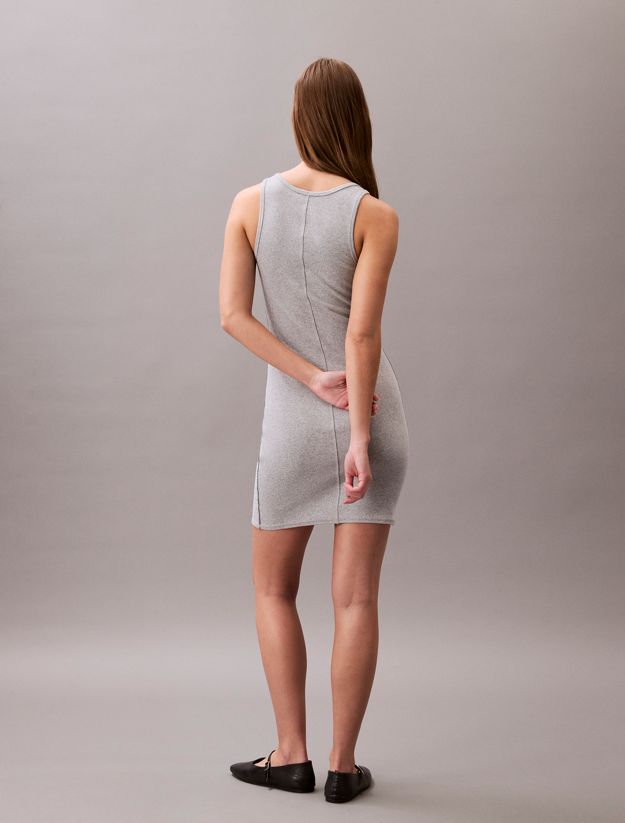 Logo Graphic Ribbed Tank Dress