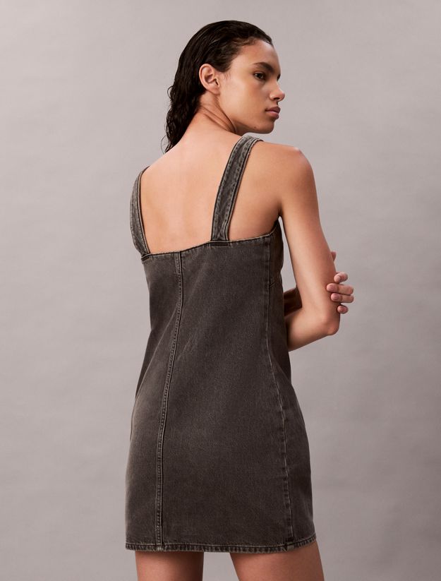 Scoop Neck Denim Mini Dress