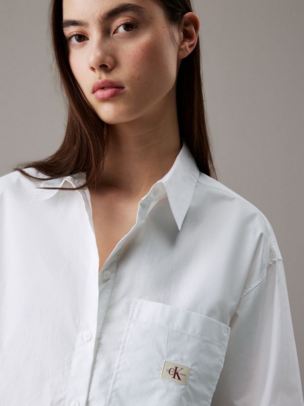 Cropped Cotton Poplin Shirt
