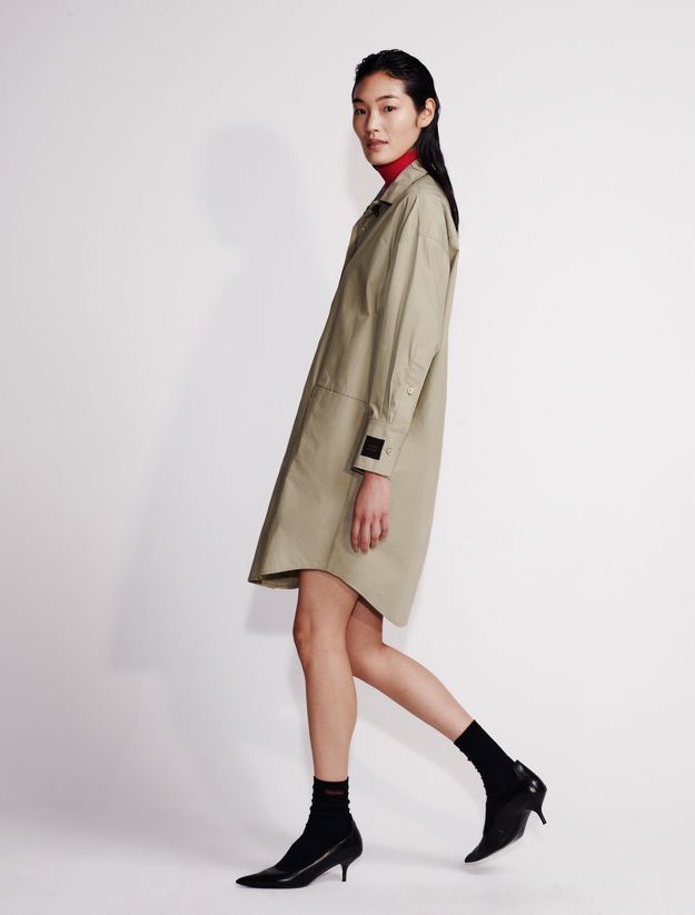 Poplin Woven Mini Shirt Dress