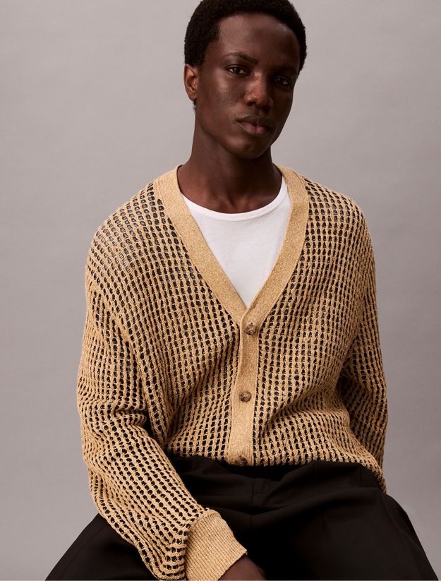 Linen Open Stitch Cardigan