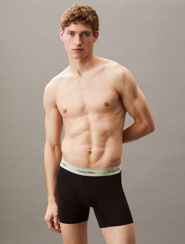 3 Pack Boxer Briefs - Icon Cotton Stretch