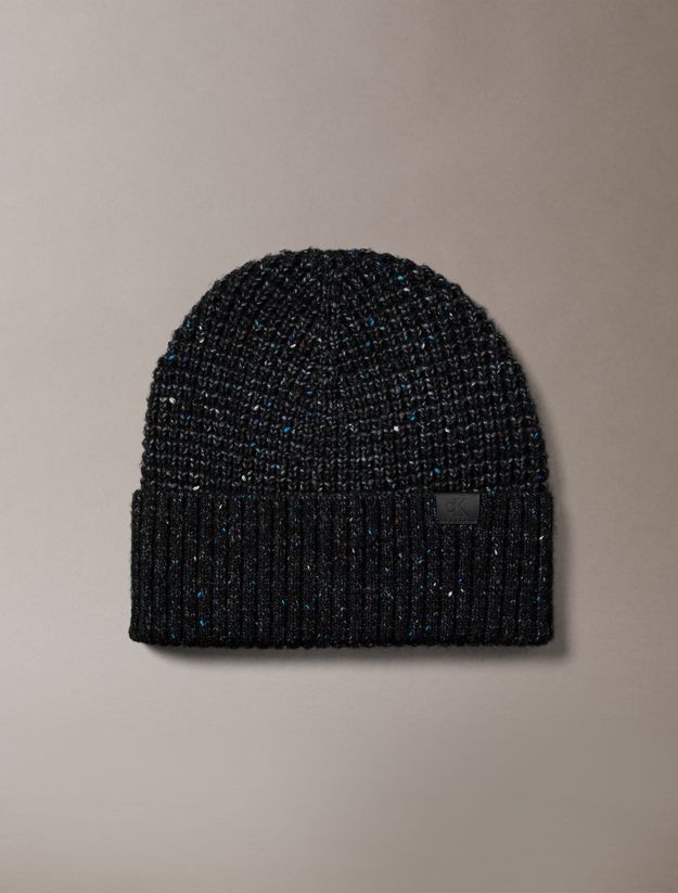 Warm Wool Blend Tweed Beanie