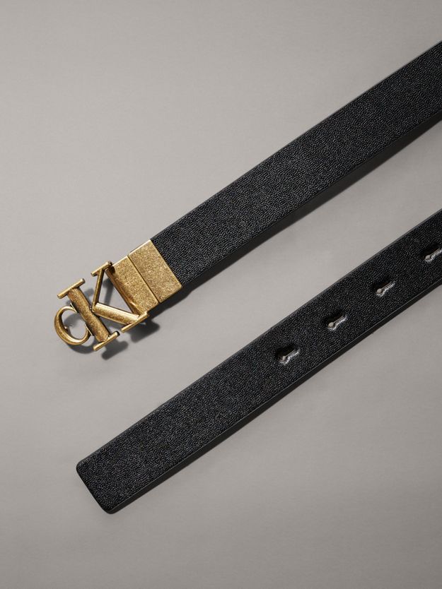 Reversible Leather Logo Belt