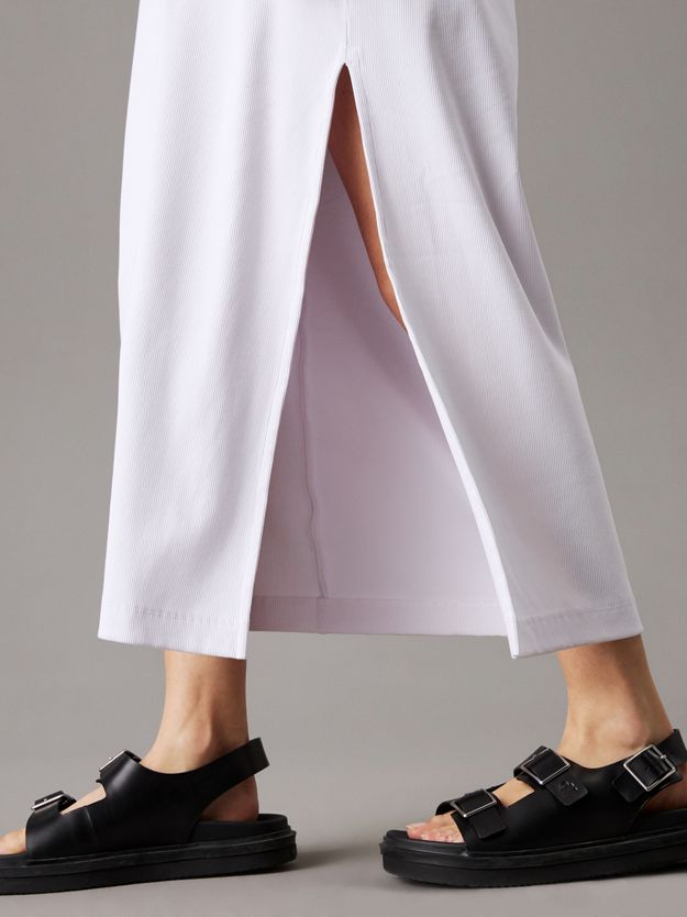 Ribbed Cotton Maxi T-shirt Dress