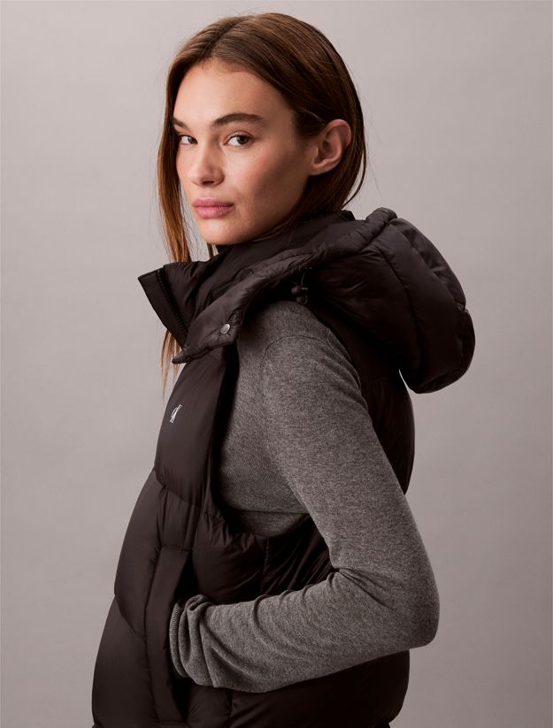 Relaxed Hooded Down Puffer Gilet
