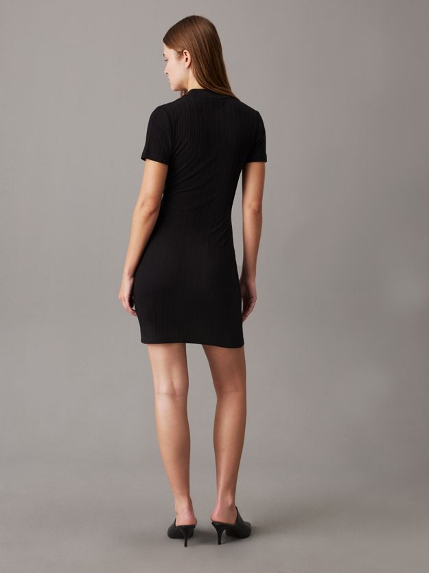 Slim Textured Rib Mini Dress