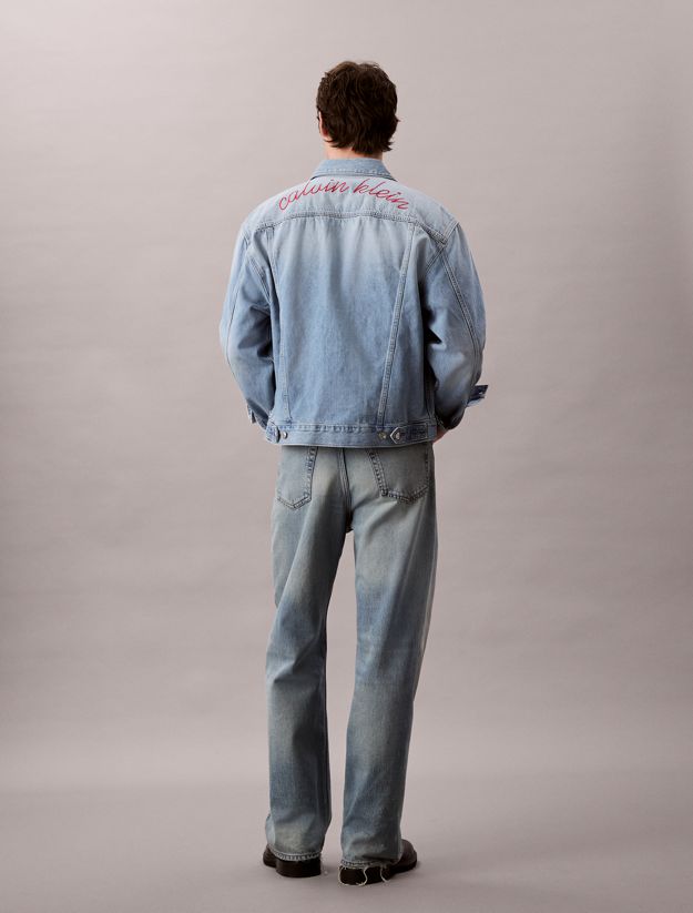 Chain Stitch Logo 90's Denim Jacket