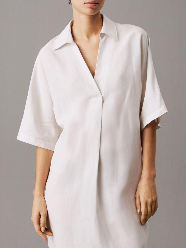 Linen Lyocell Shirt Dress