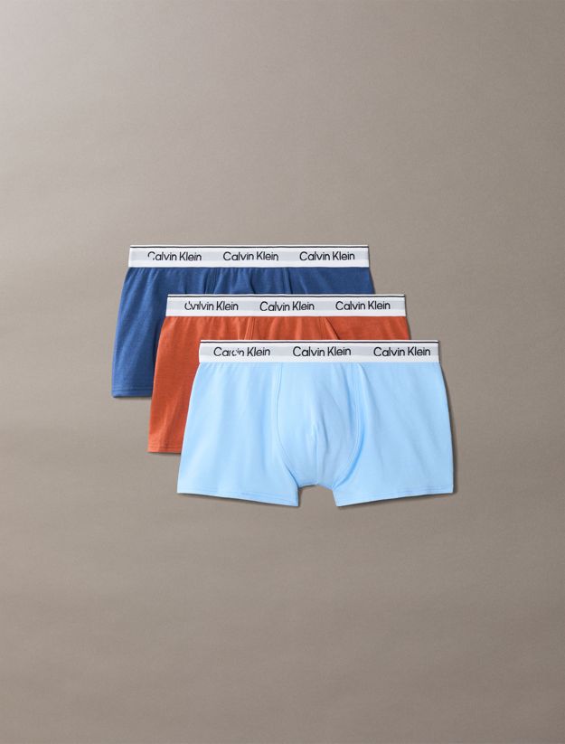 3 Pack Boys Trunks - Icon Cotton Stretch