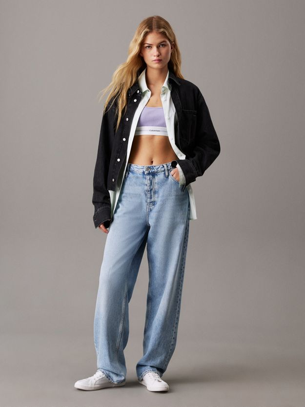 Cropped Denim Dad Shirt