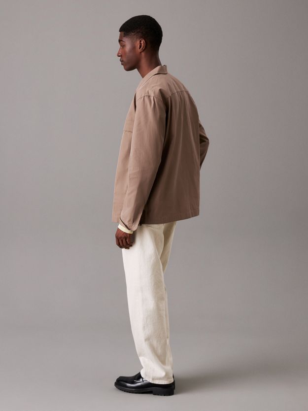 Boxy Twill Overshirt