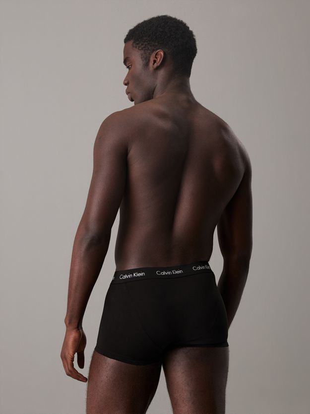 3 Pack Low Rise Trunks - Cotton Stretch