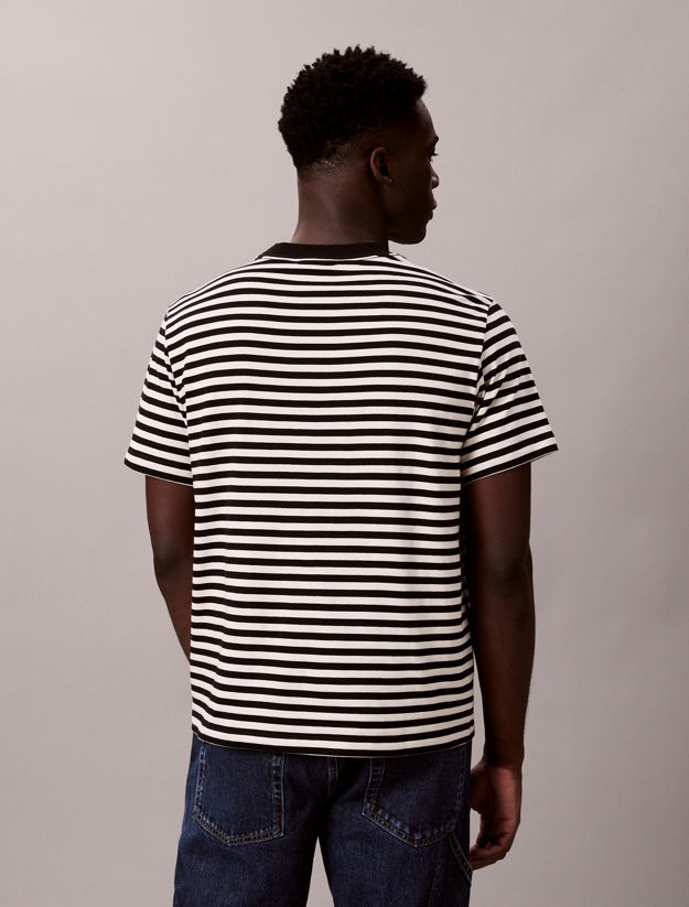 Monogram Logo Stripe Relaxed T-Shirt