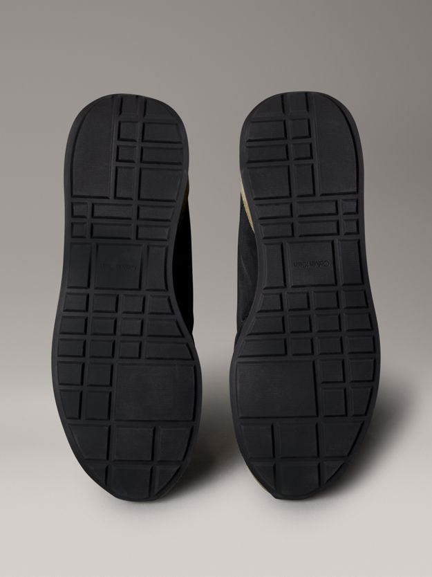 Suede Mix Signature Logo Runner Trainers