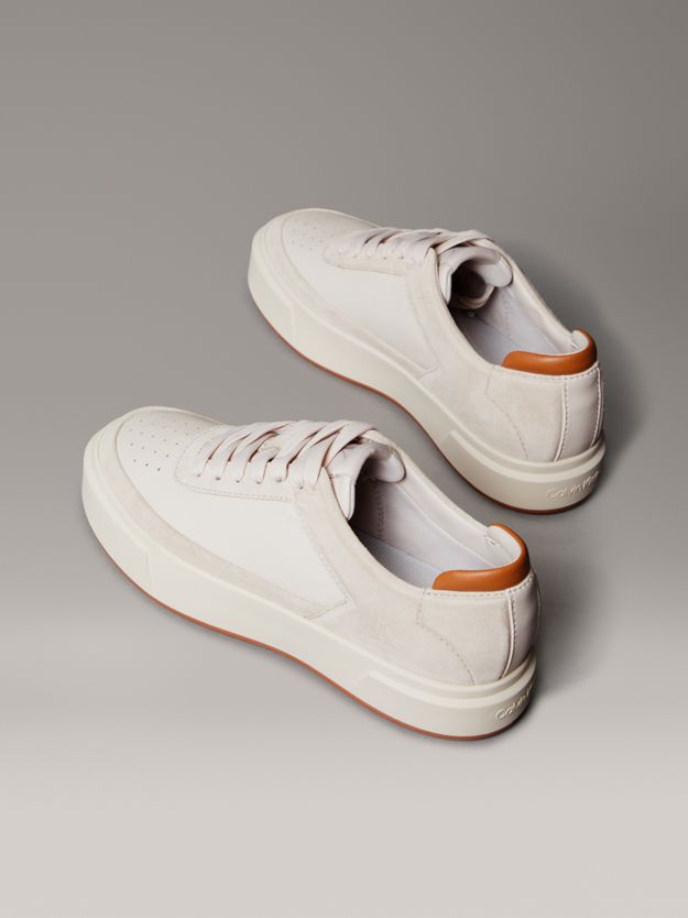 Leather and Suede Signature Trainers