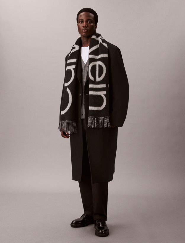 Warm Soft Wool Logo Scarf