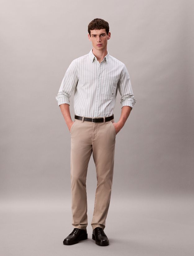 Slim Twill Chino Trousers