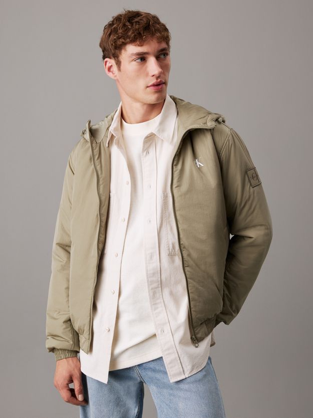Padded Hooded Nylon Jacket