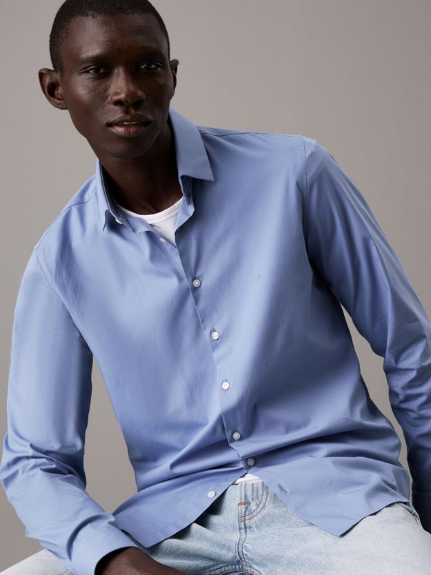 Slim Poplin Dress Shirt