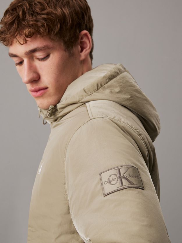 Padded Hooded Nylon Jacket