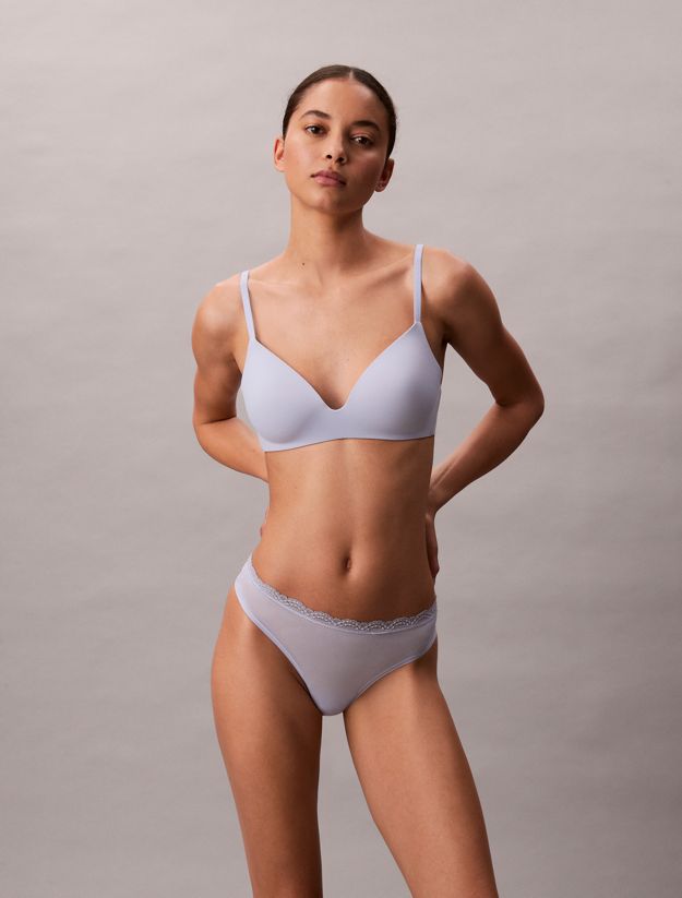 Thong - Microfibre Stretch with Lace
