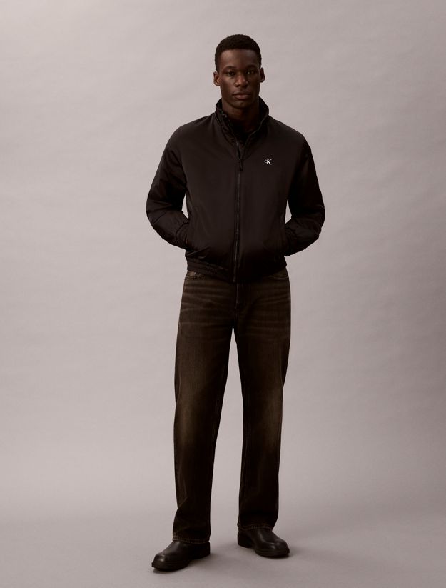 Padded Zip Mock Neck Jacket