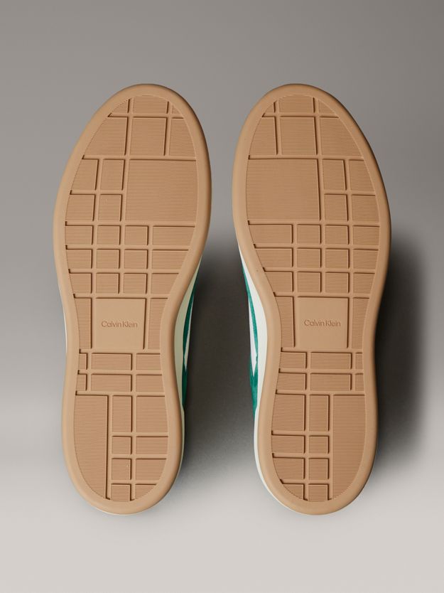 Leather and Suede Signature Trainers