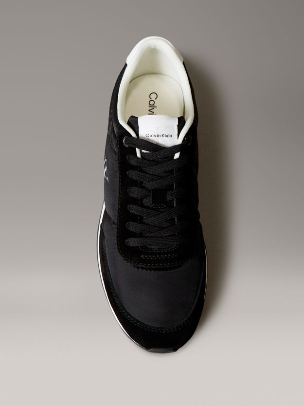 Suede Mix Signature Logo Runner Trainers