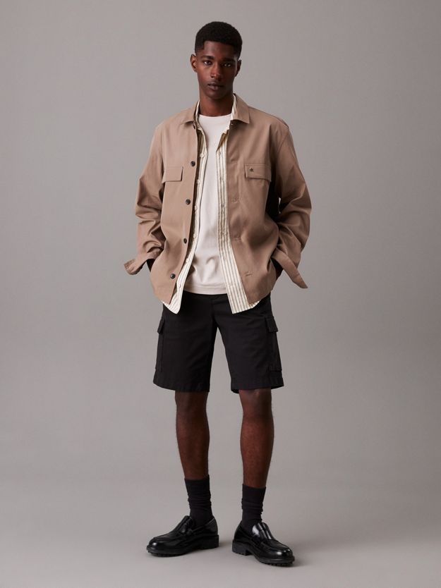 Straight Twill Cargo Shorts