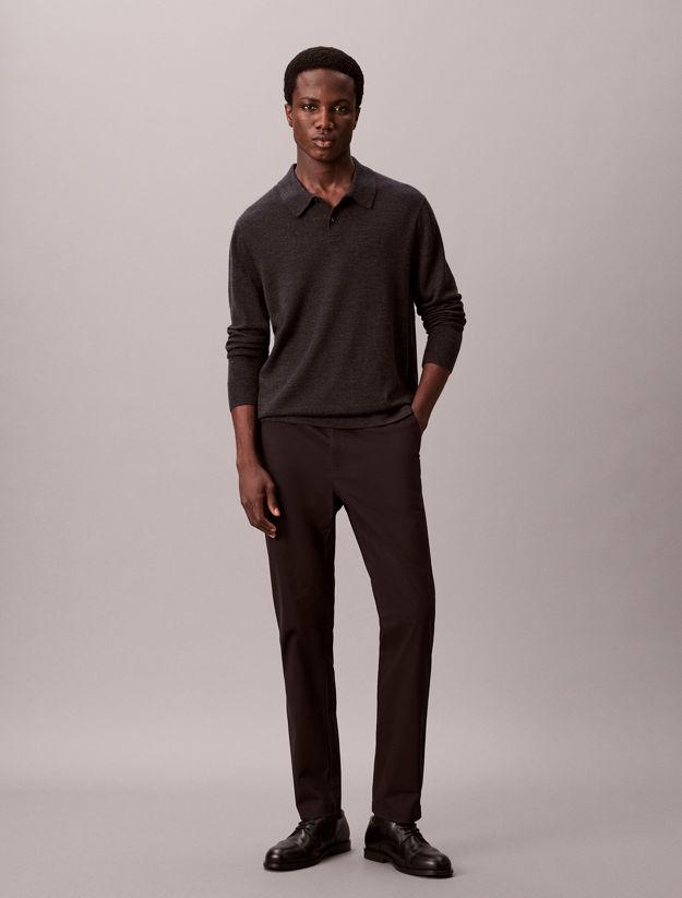 Slim Tapered Sateen Chino Trouser