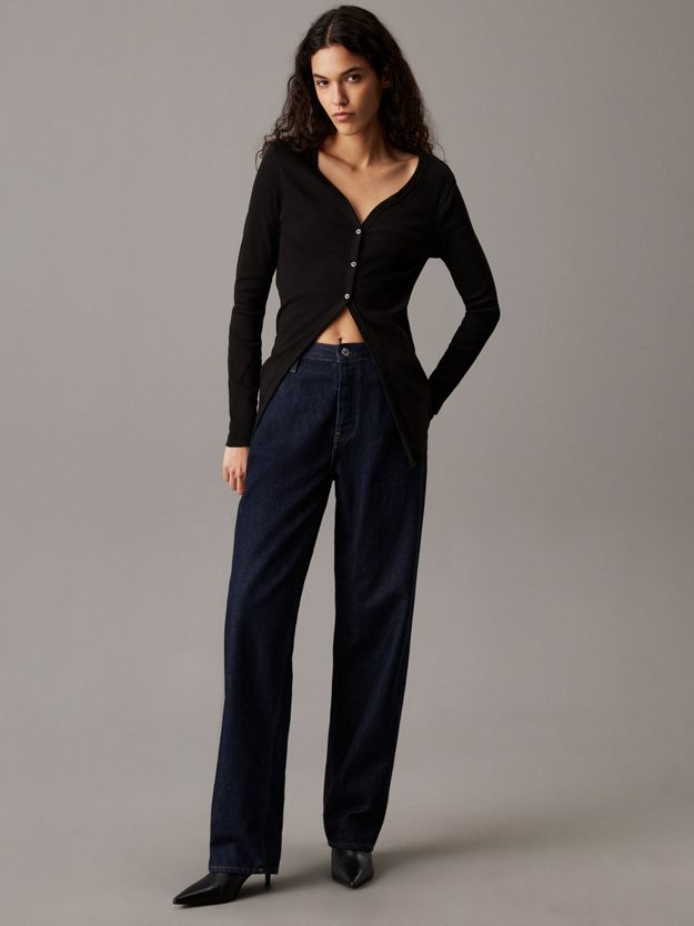 Slim Ribbed Cotton Cardigan