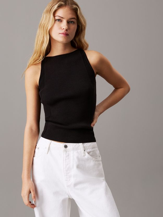 Ribbed Cotton Tank Top