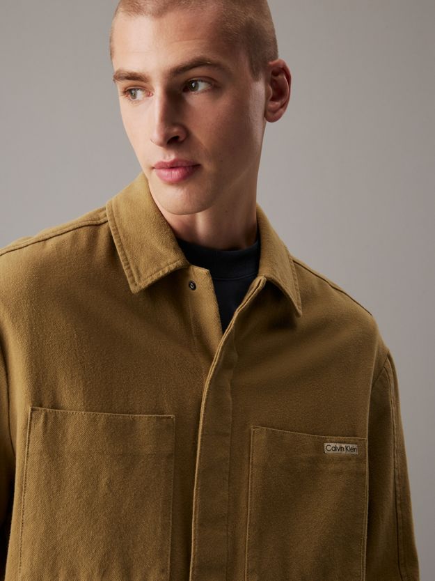 Relaxed Flannel Shirt Jacket