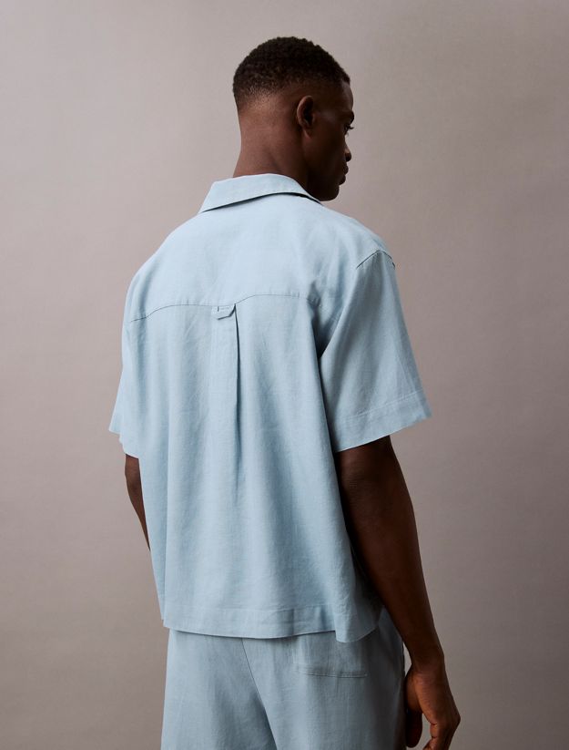 Linen Blend Pyjama Top