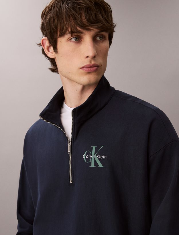 Premium Terry Relaxed Quarter Zip Sweatshirt