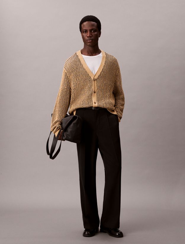 Linen Open Stitch Cardigan