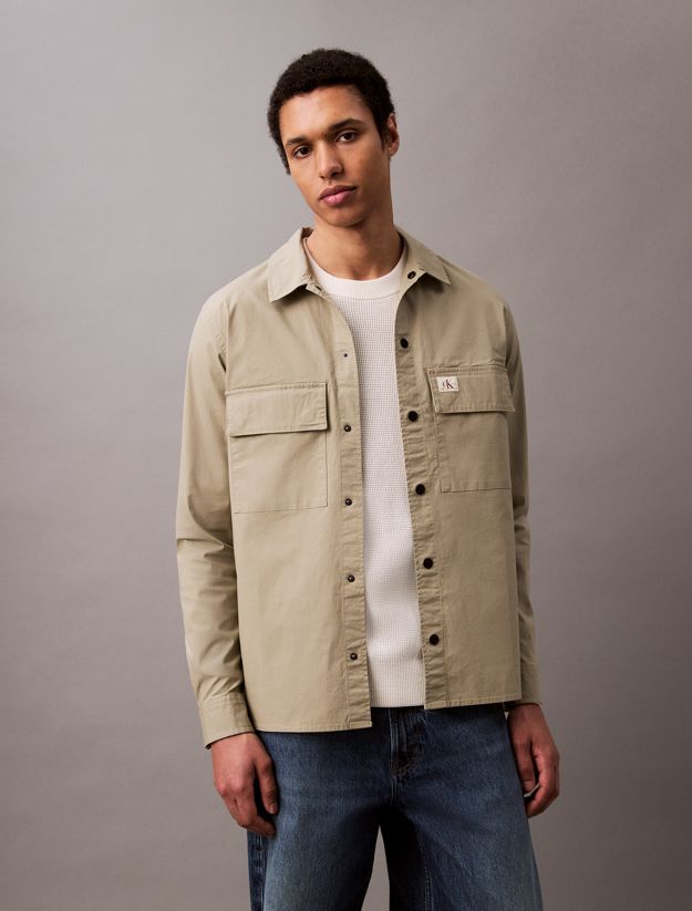 Relaxed Cotton Ripstop Shirt Jacket