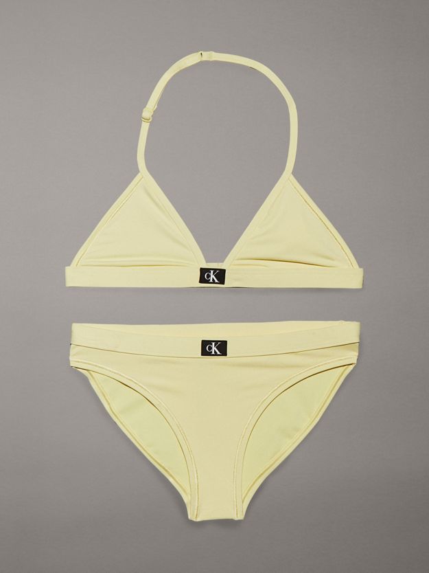 Girls Triangle Bikini Set - CK Monogram