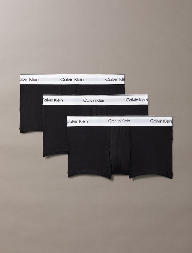 3 Pack Low Rise Trunks - Icon Cotton Stretch