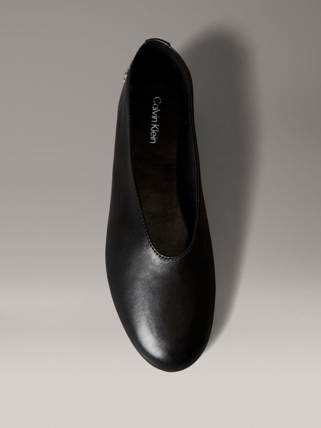 Leather High-Cut Ballerinas