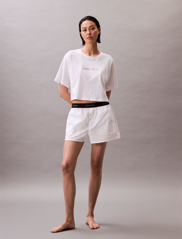 Cotton Poplin Pyjama Shorts - Pride
