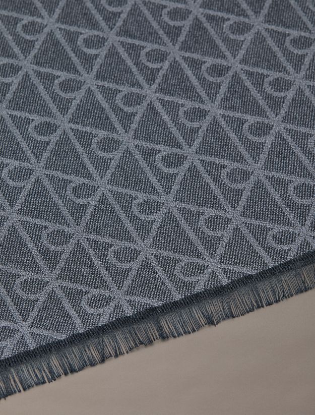 Wool Blend Emblem Logo Scarf