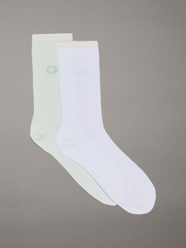 2 Pack Iridescent Crew Socks