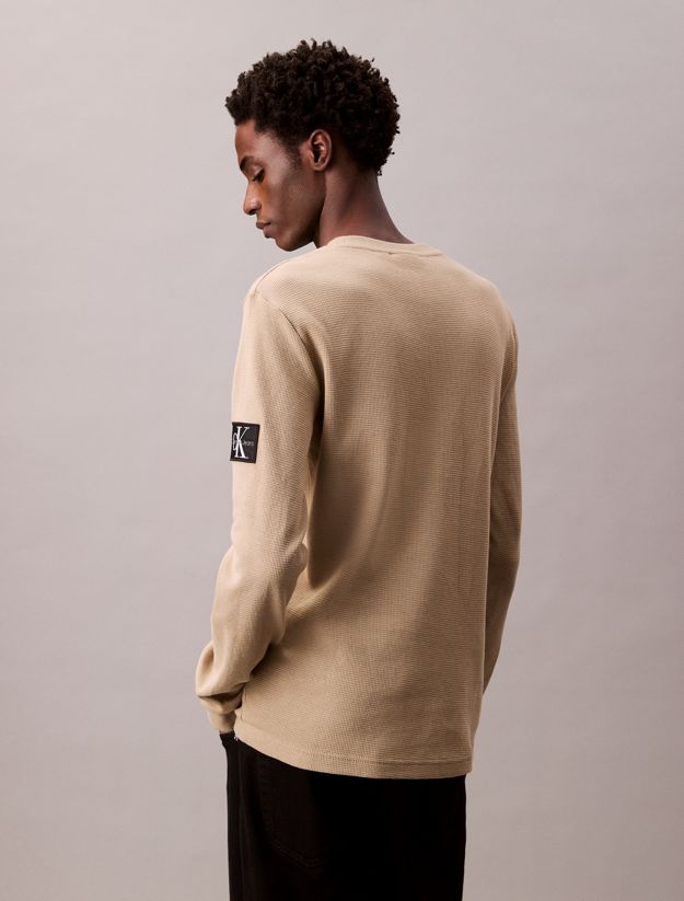 Slim Long Sleeve Waffle T-shirt