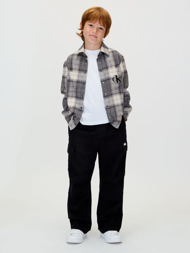 Baggy Sateen Cargo Trousers